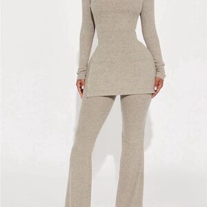 Elegant Beige Knit set